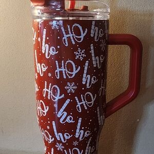Holiday Red Tumbler with Handle